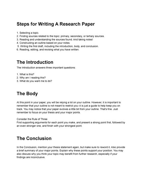 Body Of Research Paper Example