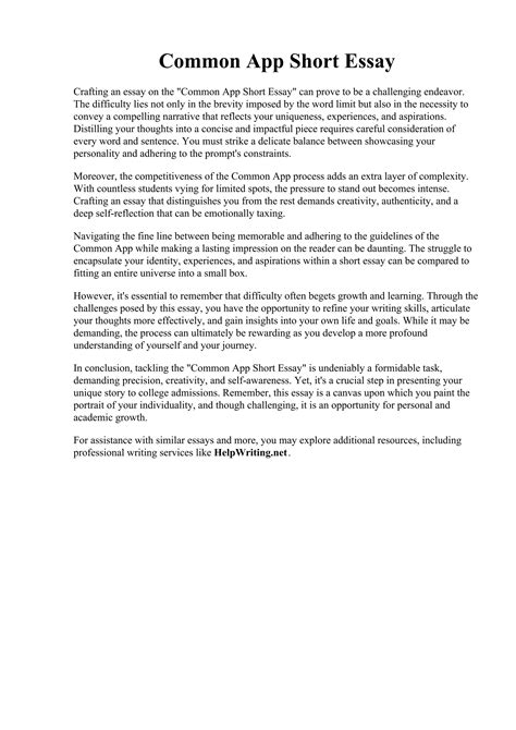 Can My Common App Essay Be 800 Pages