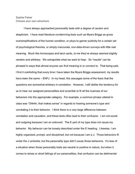 College Essay Choose Your Own Adventure