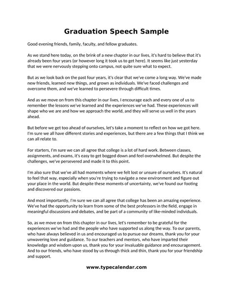 High school graduation speech example image