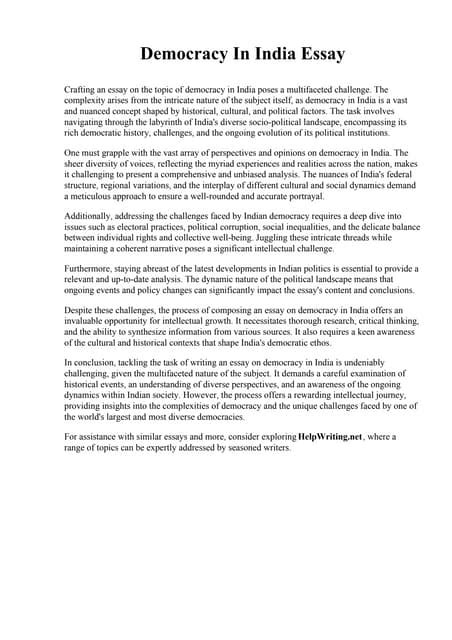 democracy essay