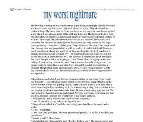 Descriptive Essay On Nightmare