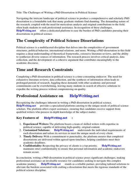 dissertation sciences co