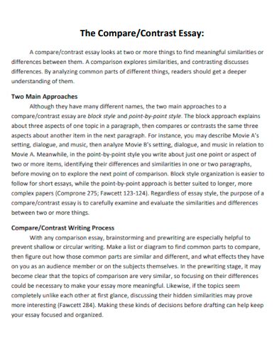 write compare and contrast essay uk