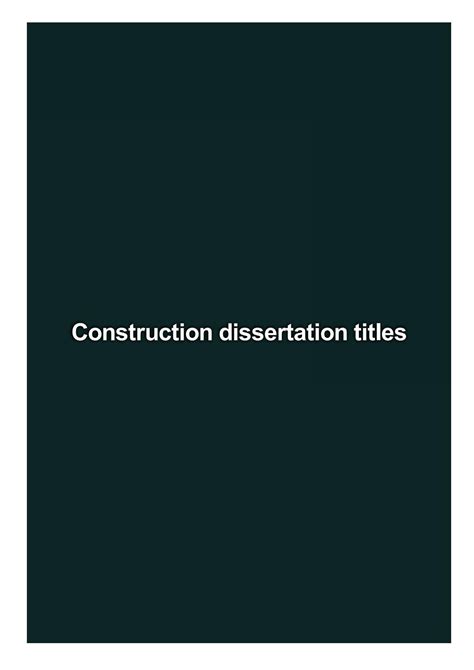 Dissertation on construction materials image