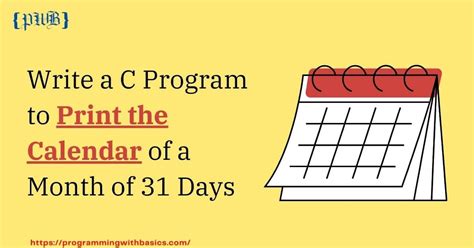Algorithm for calendar program in c picture