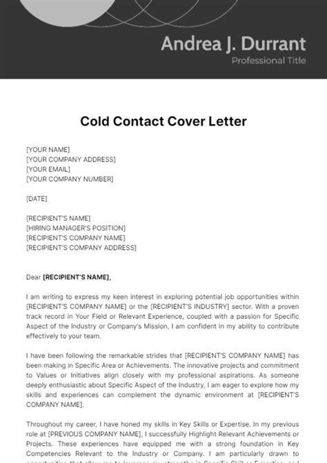 Job contact letter sample picture