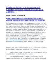 Capstone project topic selection and approval picture