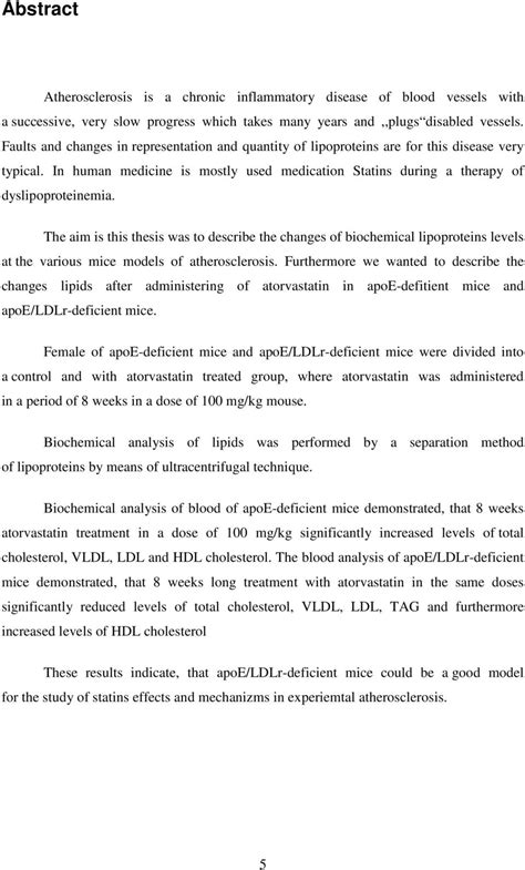 masters thesis on atorvastatin