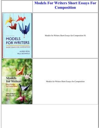 Models for writers short essays for composition 14th edition pdf image