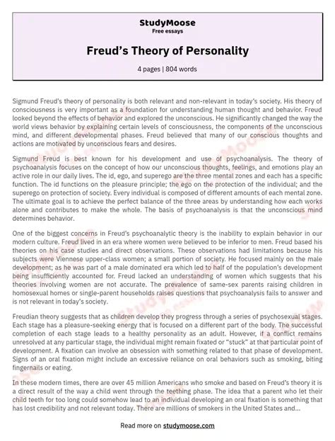 help i need to write a theory of personality