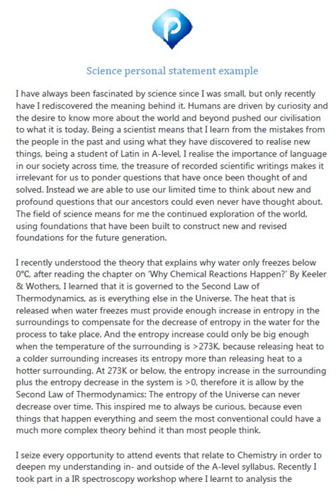 Information science personal statement image