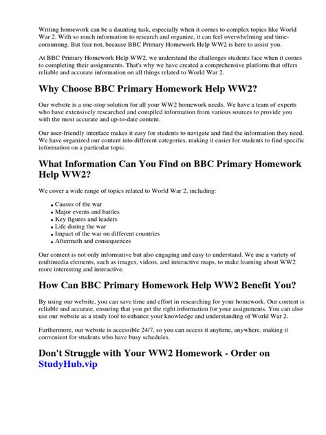 Primary Homework Help World War Ii