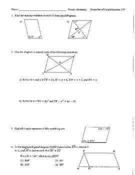 Kuta software properties of parallelograms picture