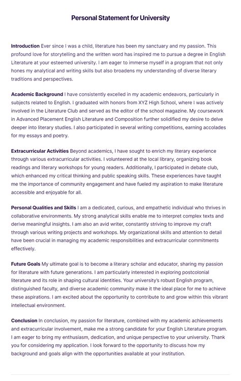 Chicago personal statement image