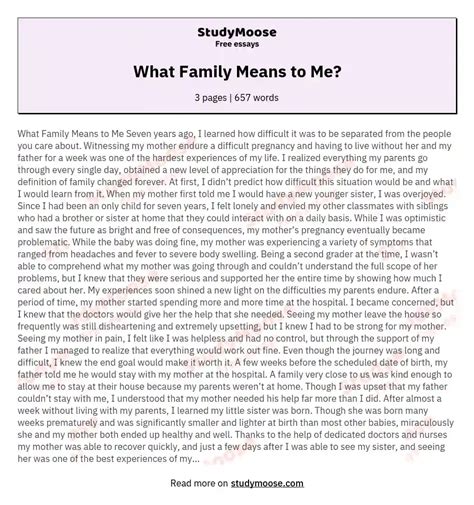 What My Family Means To Me Essay